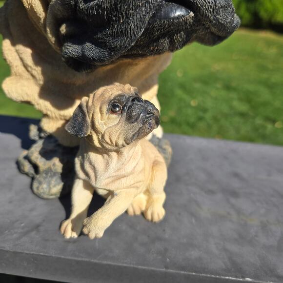 Mama and Pup Pug Look of Love Bust Westland Giftware #3178 HEAVY - Picture 2 of 16